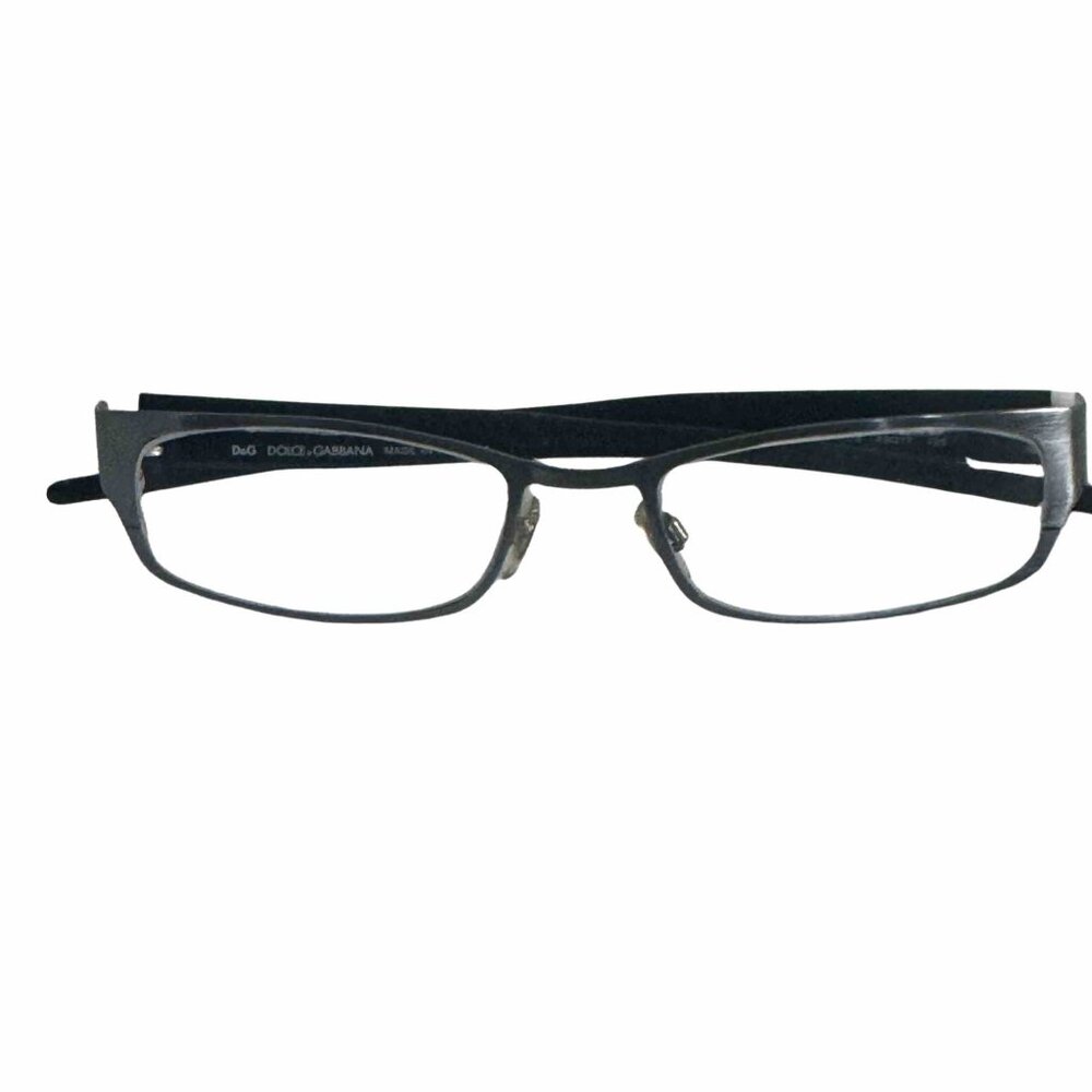 D&G Dolce & Gabbana Black Rectangular Readers Made in Italy